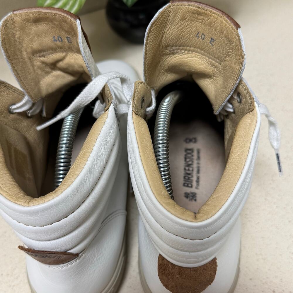 •VNDS• Birkenstock Women’s Bartlett Kids White Leather Shoes • EU40 - Picture 8 of 13